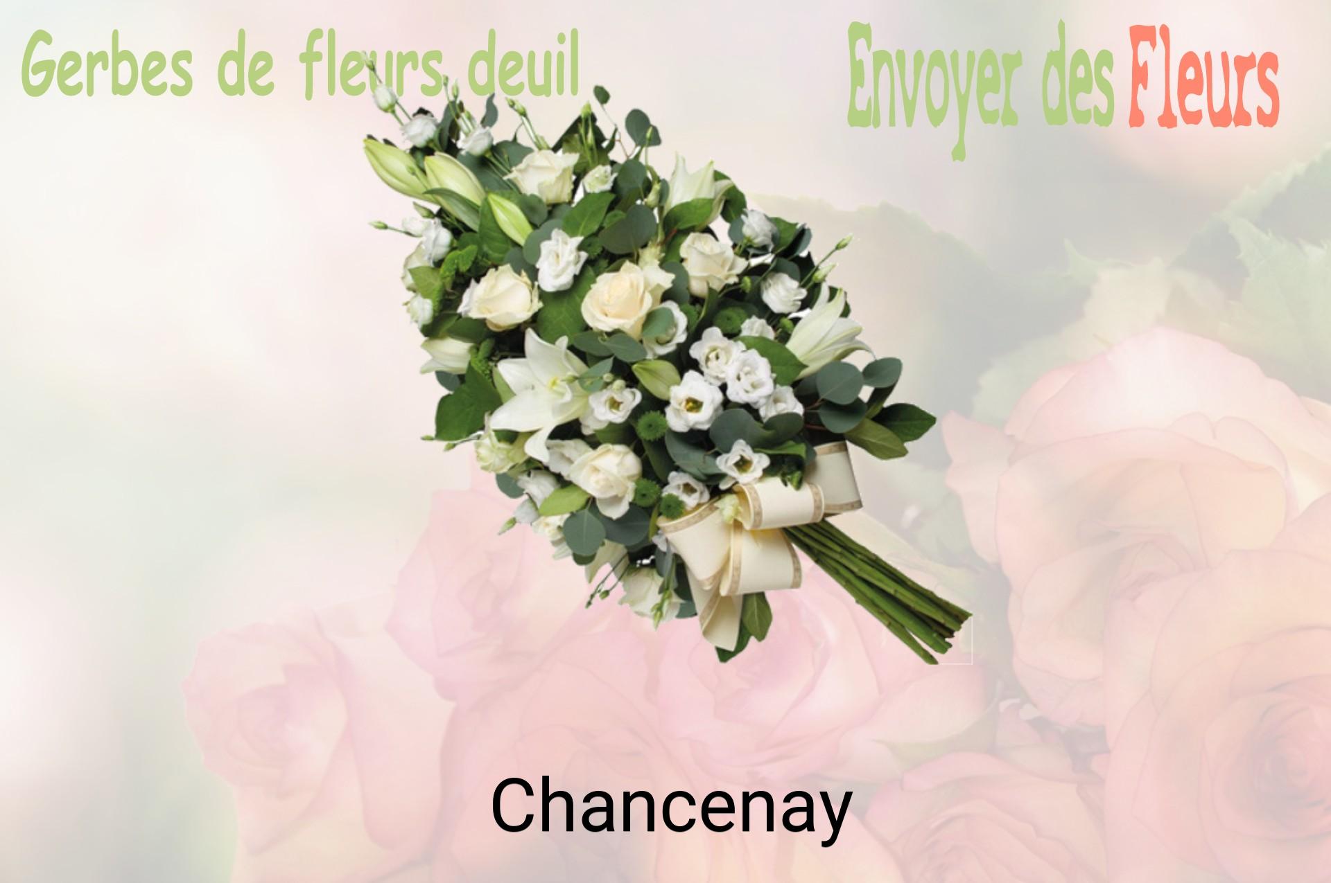 Gerbe de fleurs de deuil livrée à Chancenay